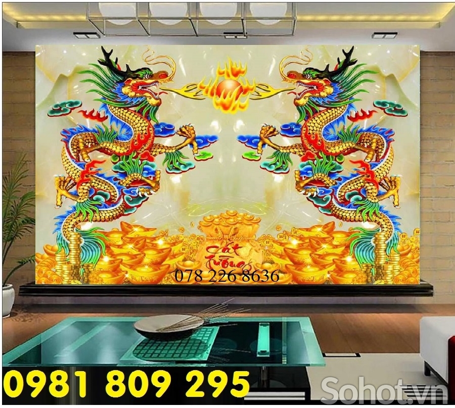 Tranh gạch rồng - gạch tranh ốp tường 3d