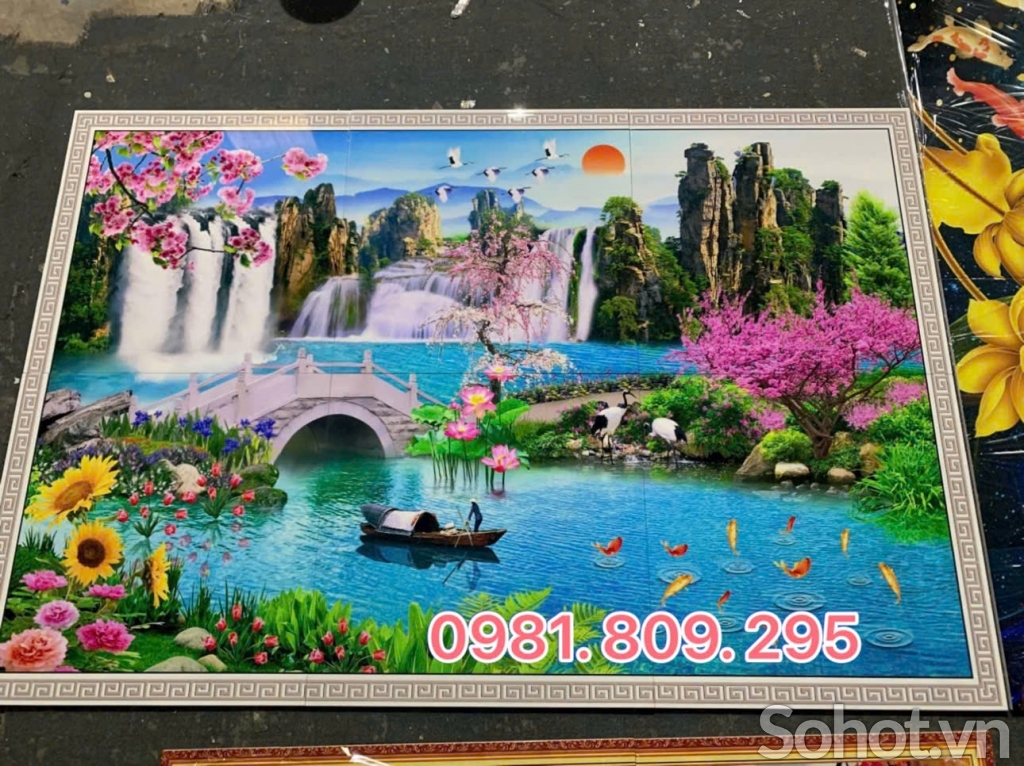 Tranh Gạch  3d phong cảnh thực tế
