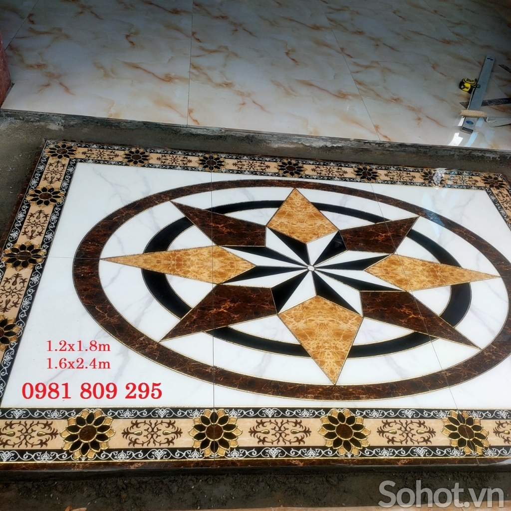 Thảm gạch khắc kim HO768