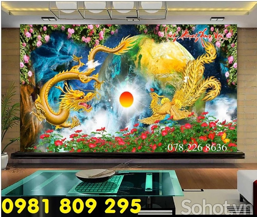 Tranh gạch rồng - gạch tranh ốp tường 3d