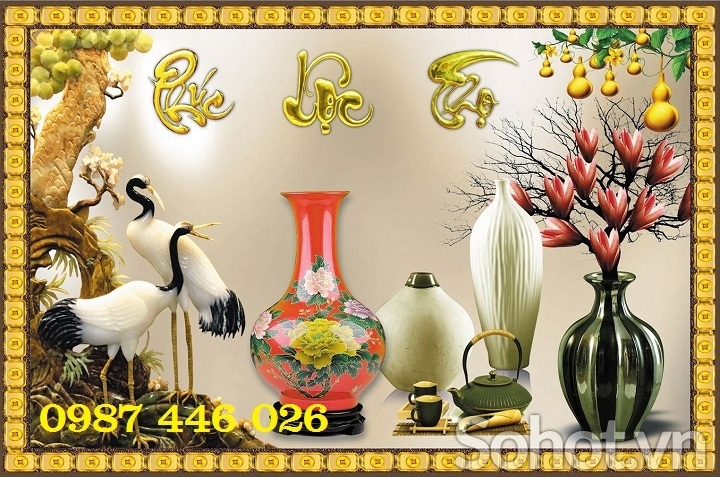 Tranh gạch men phòng thờ HP283