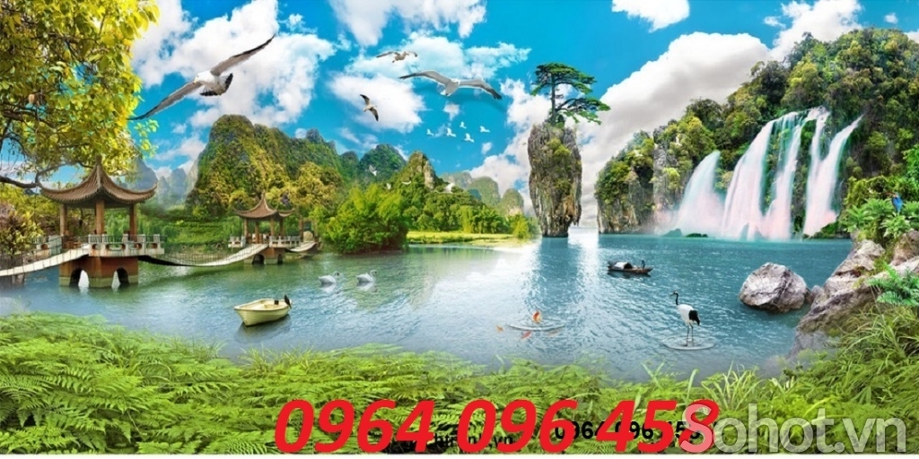 Tranh gạch 3d ốp tường phong cảnh - JXSC443