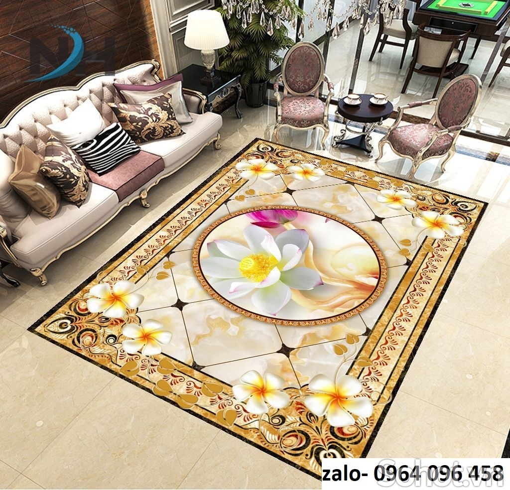 Gạch lát sàn 3d phòng khách - VNB63