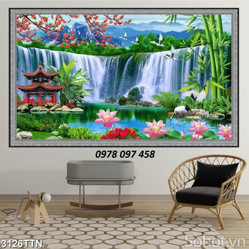 Gạch tranh 3D - phong cảnh thiên nhiên