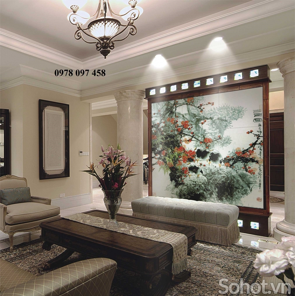 Tranh phòng khách- tranh gạch 3D