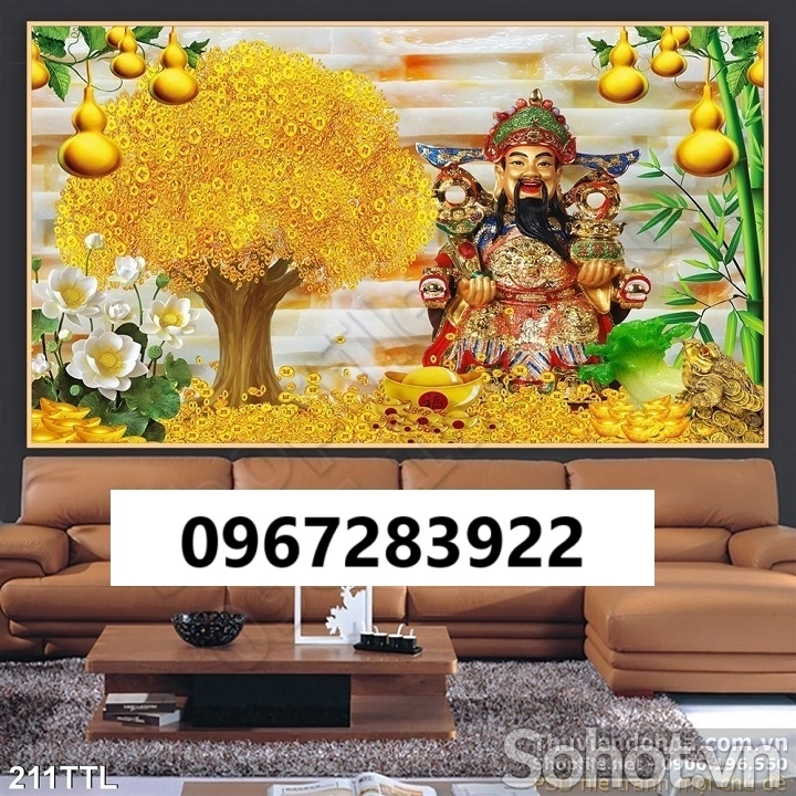 Tranh gạch tài lộc phong thủy 3d