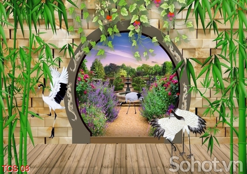 Tranh gạch 3d - tranh cửa sổ