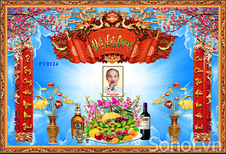 Gạch tranh dán tường phòng thờ