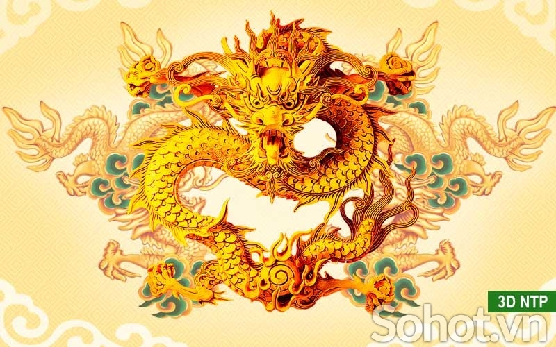 Tranh gạch 3d rồng phượng - CVC4