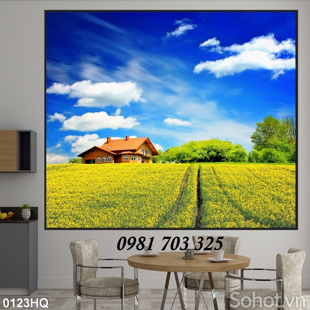 tranh phòng khách - tranh gạch 3D