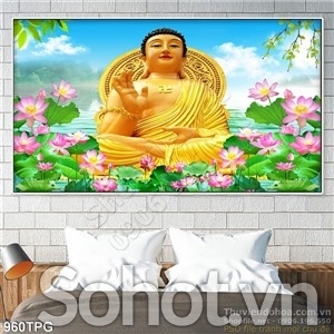 tranh gạch 3d phật adida - DVC32