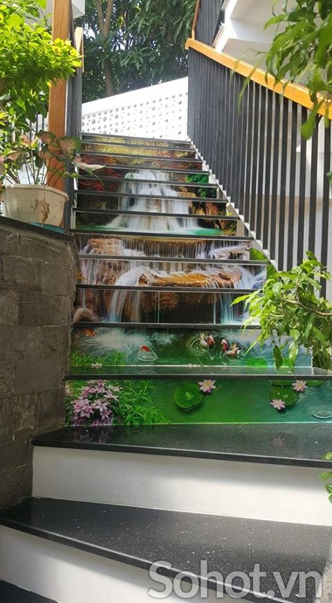 Tranh 3D cầu thnag- tranh gạch-tranh kính