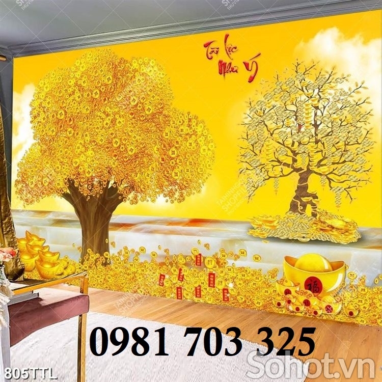 Tranh gạch 3d tài lộc