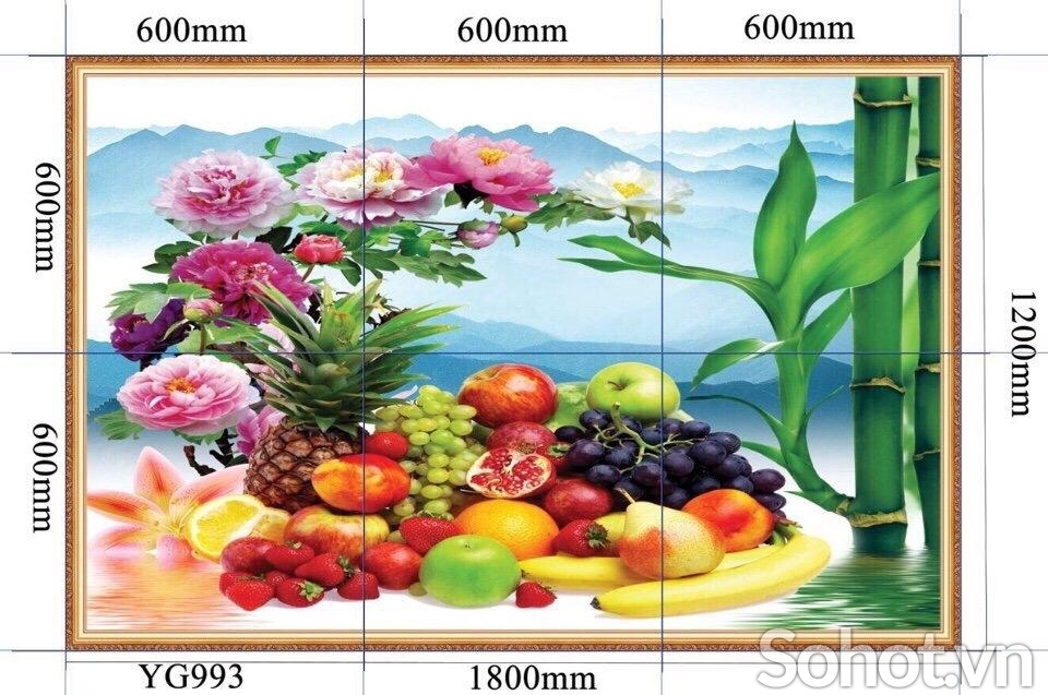 Tranh gạch phòng bếp