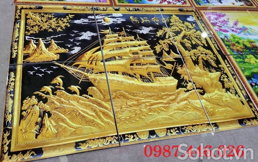 Gạch ốp tường tranh gạch men 3d ảnh thực tế