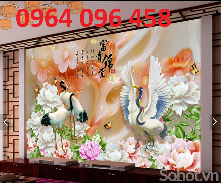 Mẫu tranh gạch 3d phòng khách đẹp - GXX33