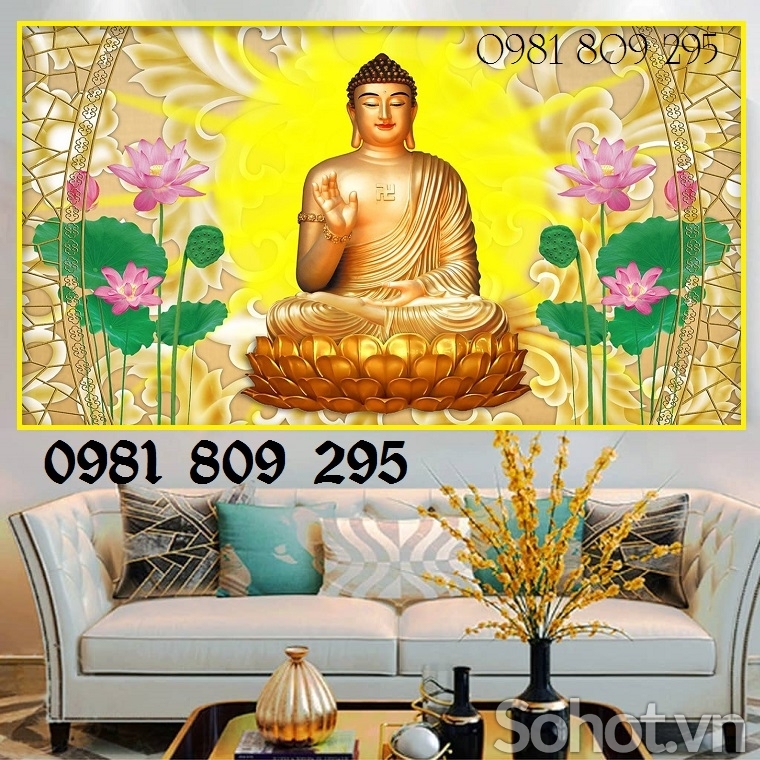 Tranh phật đẹp - gạch tranh 3d ban thờ