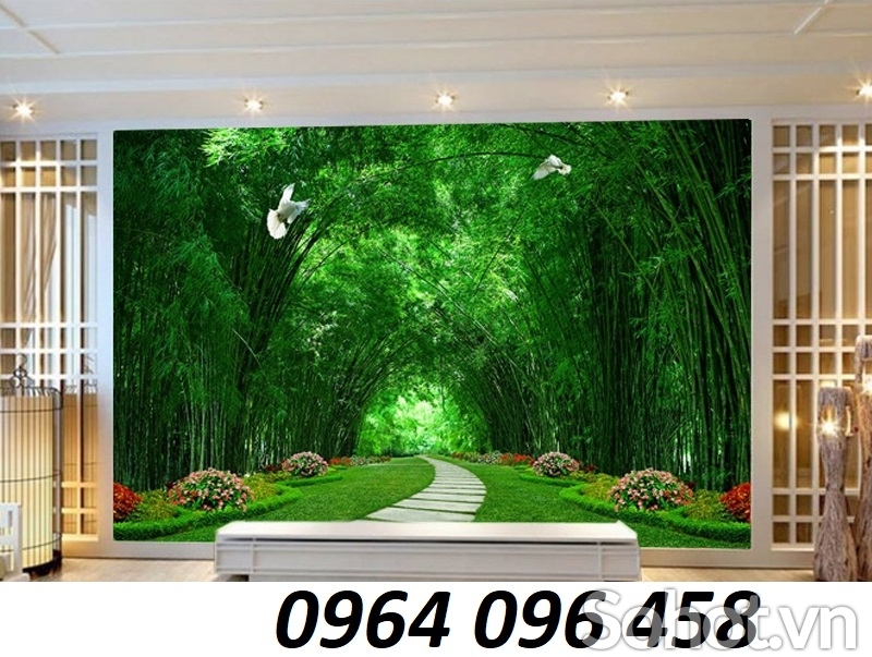 Tranh gạch phong cảnh rừng cây 3d - SXVC633