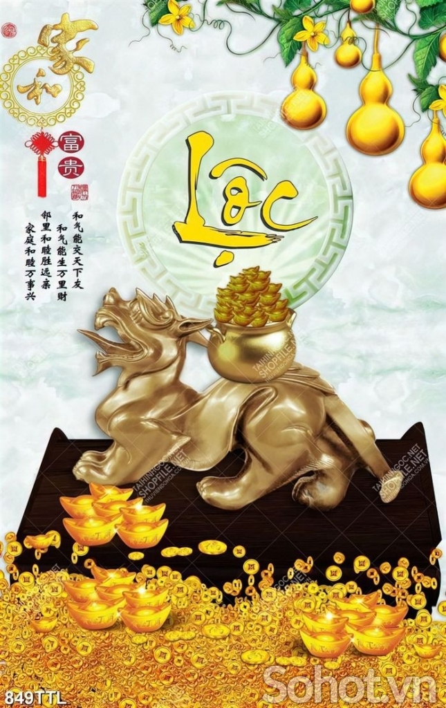 Tranh gạch 3d tranh kỳ lân - DVC654