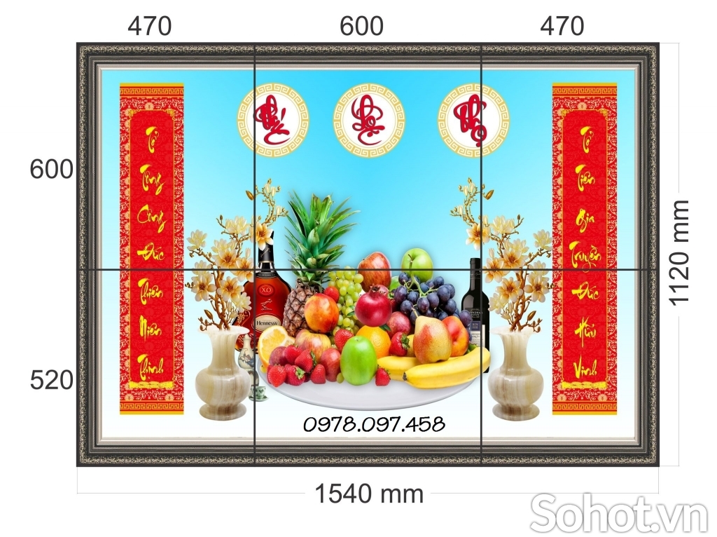 Gạch tranh 3d trang trí phòng thờ