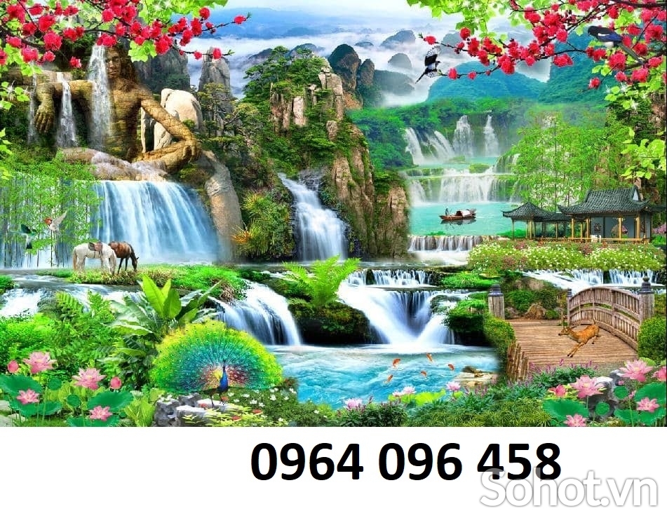 tranh 3d phong thủy - tranh gạch 3d phong thủy - 87SMN
