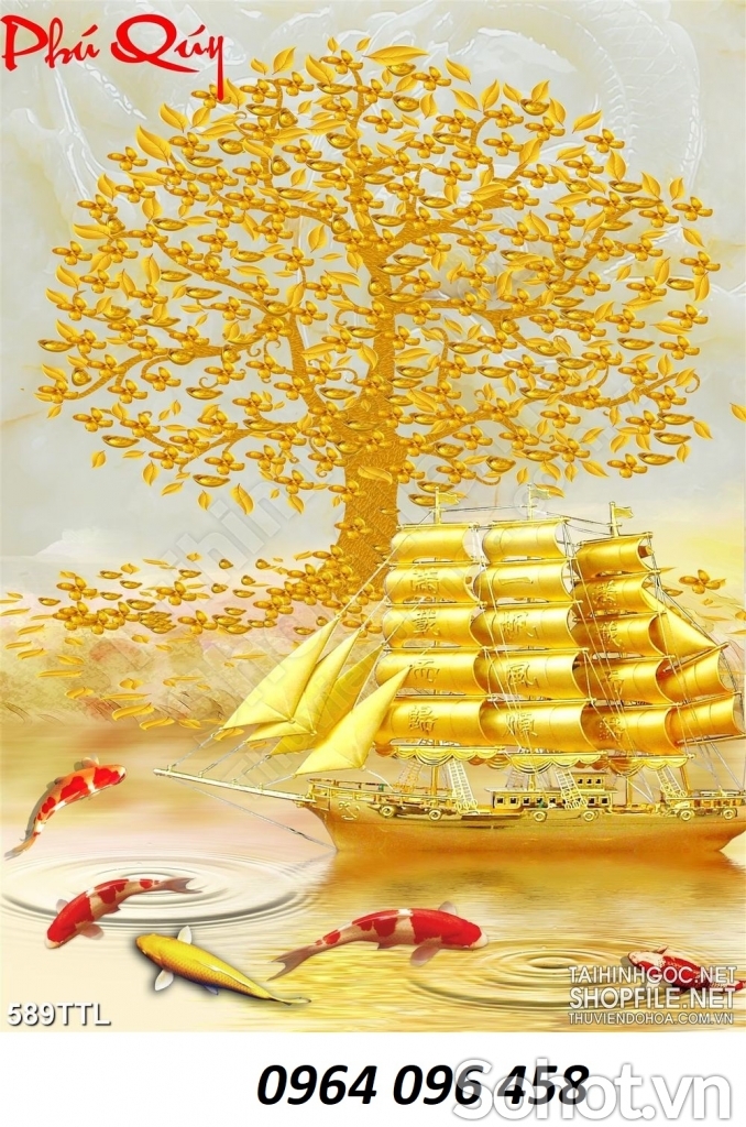 tranh gạch 3d cây kim tiền - XC3