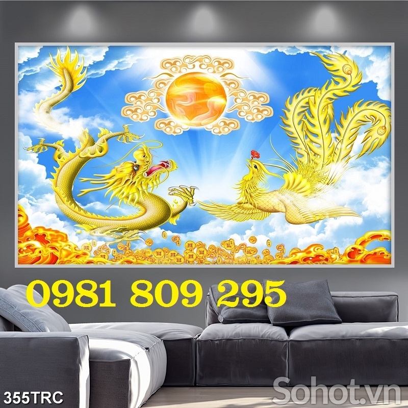 Tranh gạch men rồng phong thủy