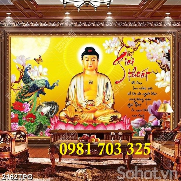 Gạch tranh 3d Phật giáo