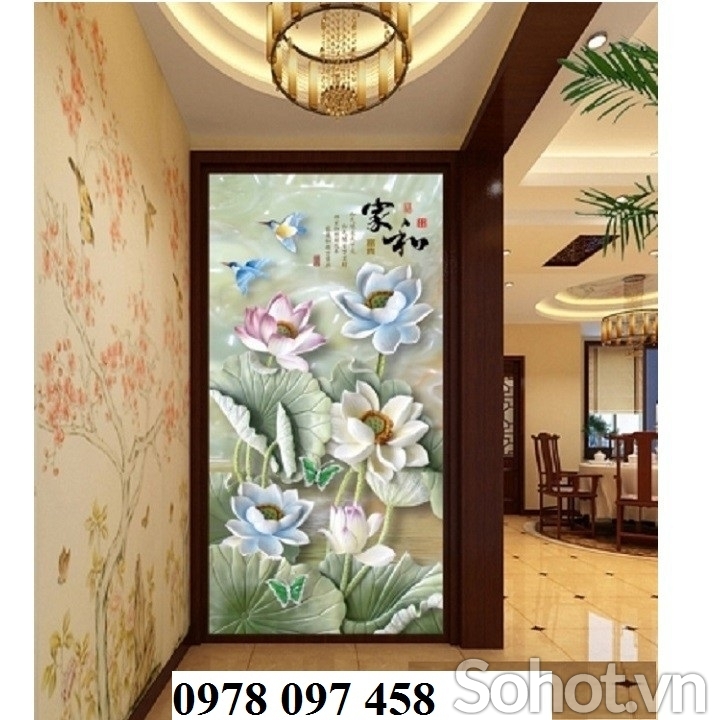 Gạch tranh 3D - tranh khổ dọc