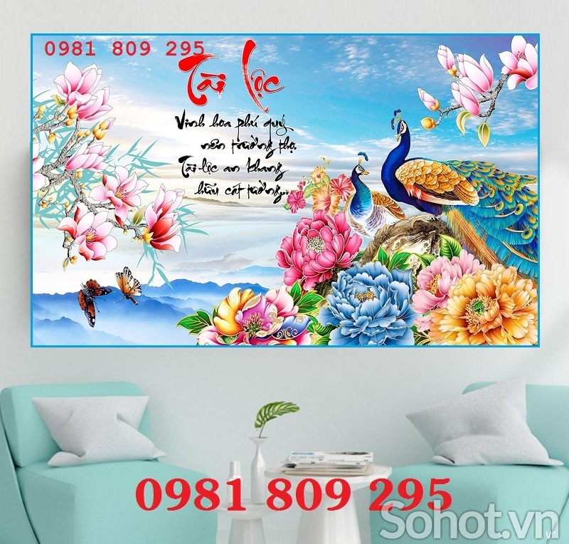 Gạch trang trí con công