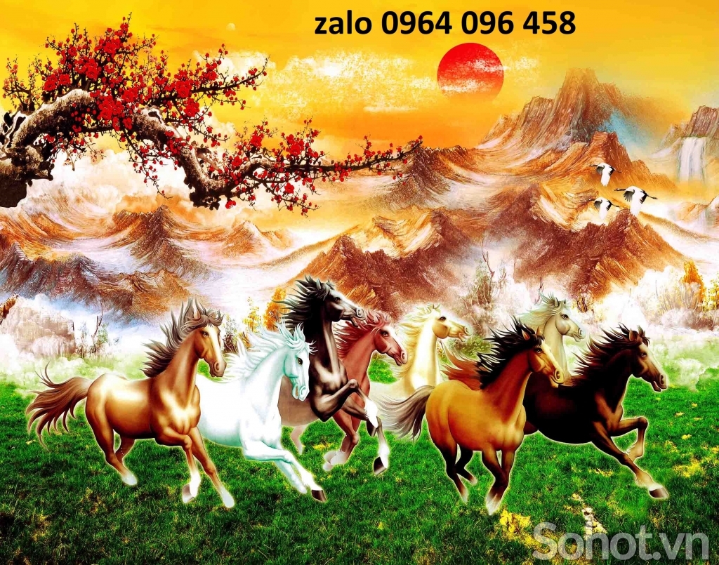 Tranh 3d mã đáo thành công- tranh gạch 3d ốp tường - KDXC54