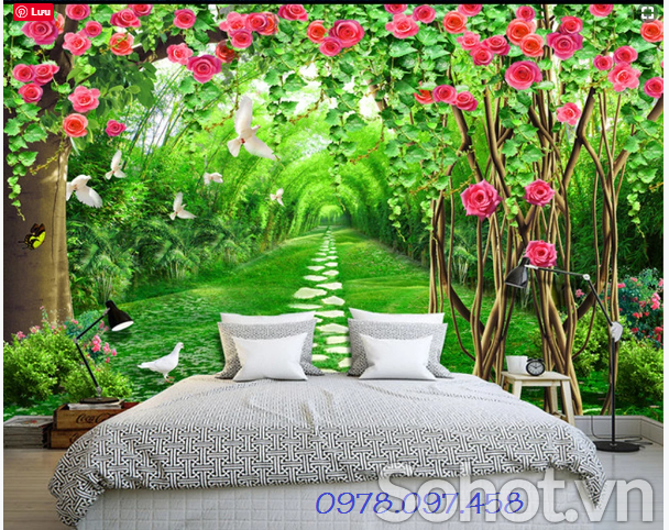 Tranh gạch 3D phòng khách