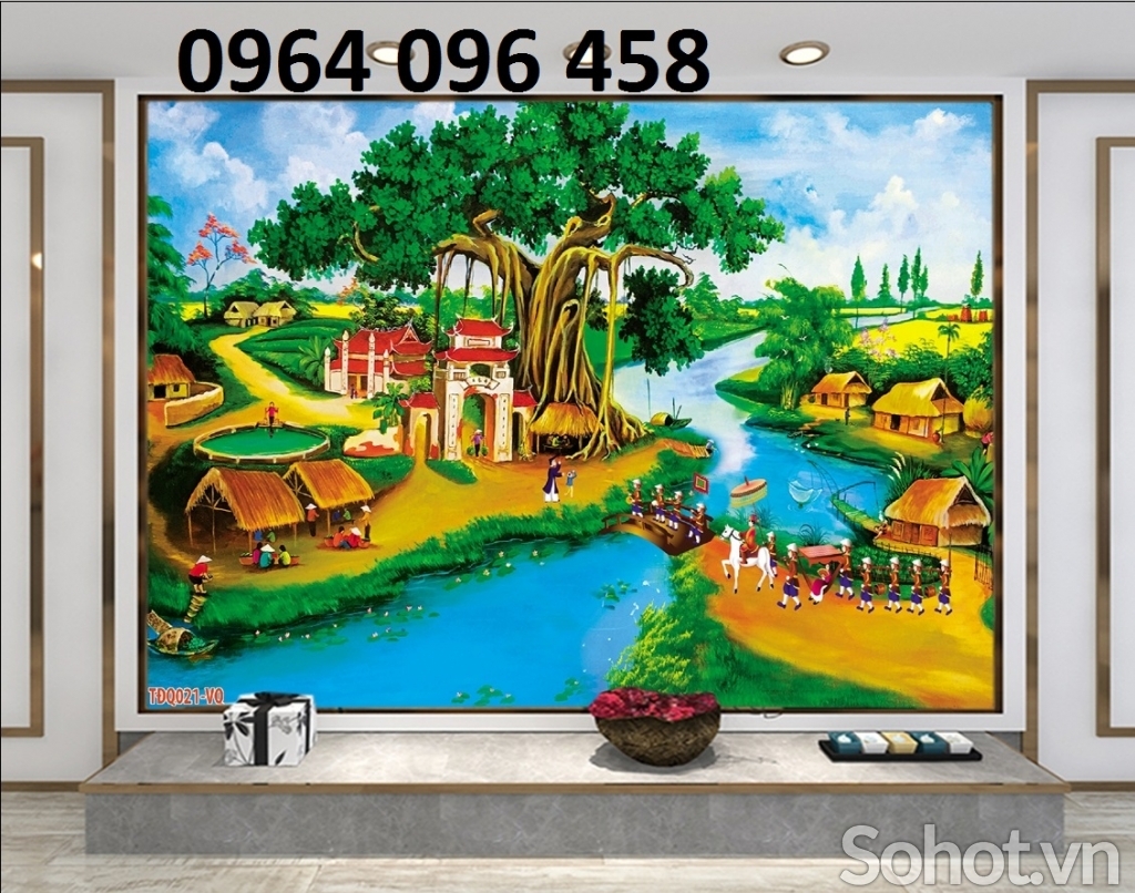 Tranh gạch 3d cảnh đồng quê - XCV65