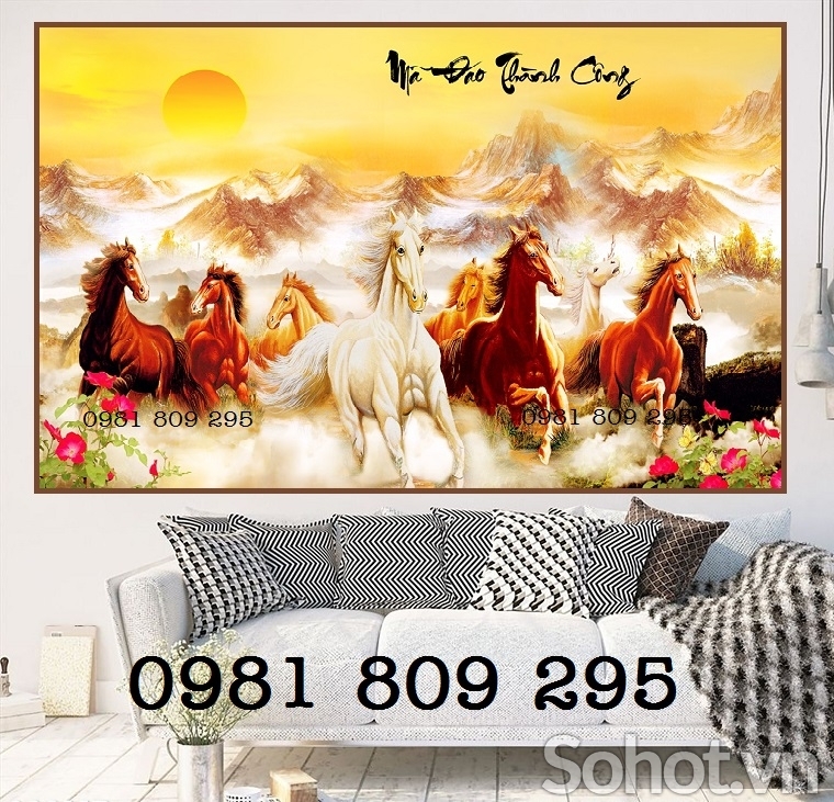 Tranh ngựa - gạch tranh 3d mã đáo thành công FGD6
