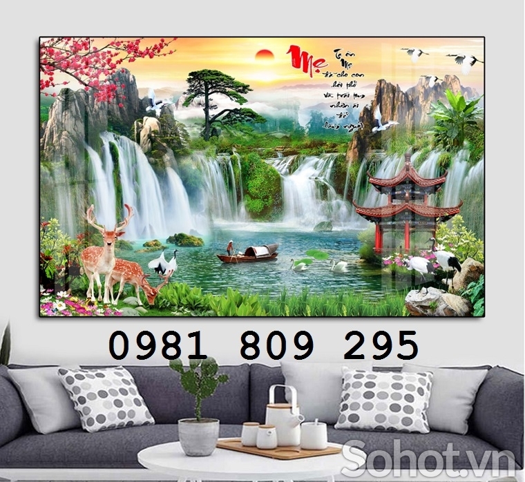 Gạch tranh phong cảnh 3d , tranh gach men