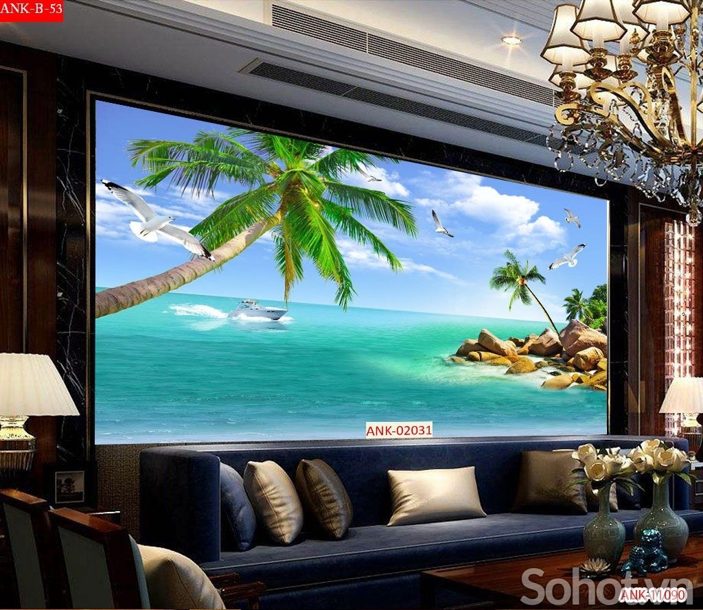 Tranh gạch 3d phong cảnh biển - DS2