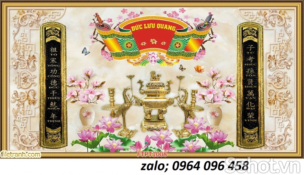 Tranh gạch 3d phòng thờ - DSZ33