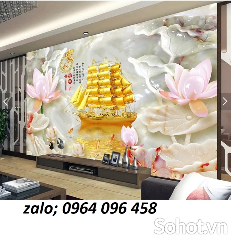 Tranh gạch 3d phong thủy thuận buồm xuôi gió - DCVB41