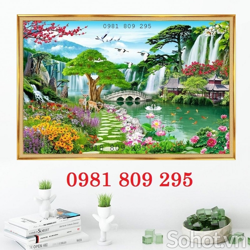 Tranh gạch sơn thủy hữu tình 3d