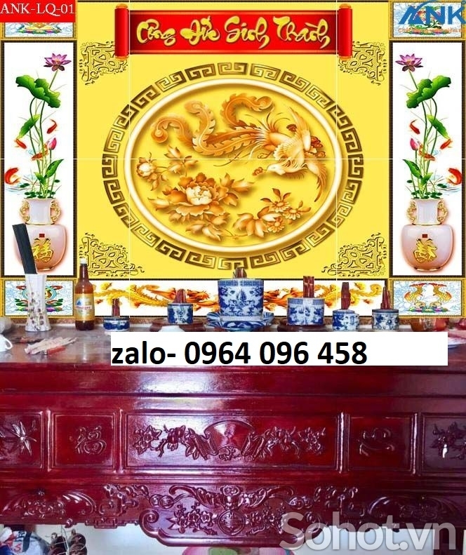 Tranh gạch 3d phong thủy phòng thờ - SX52