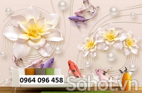 Tranh gạch 3d hoa sứ ngọc - FSXX2