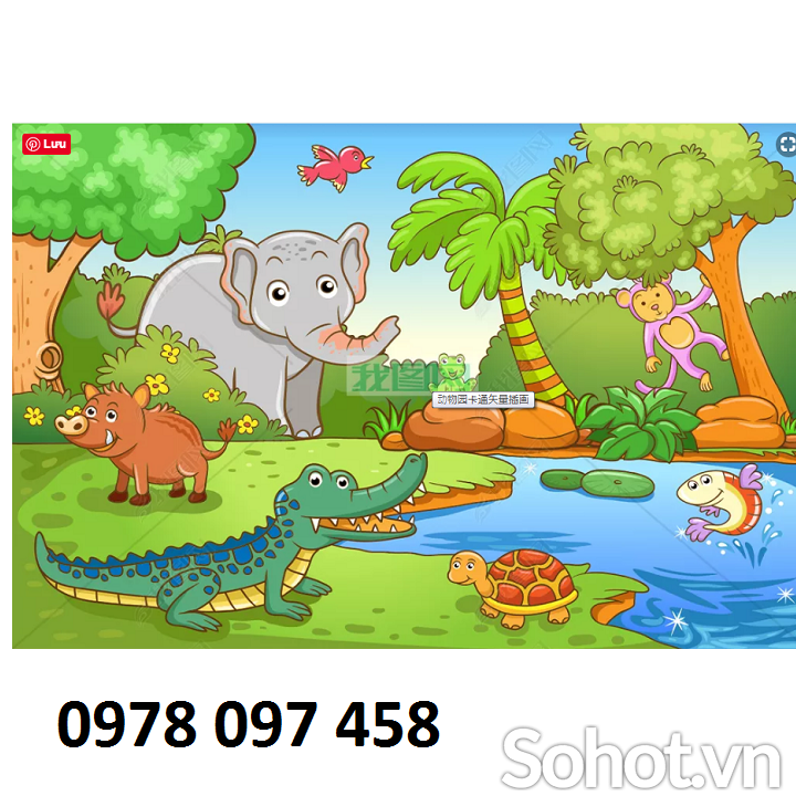 Tranh gạch phòng ngủ bé