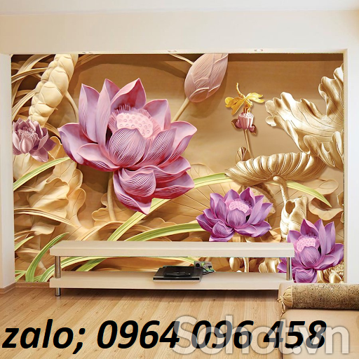 Gạch tranh 3d phong thủy phòng khách - CVV8