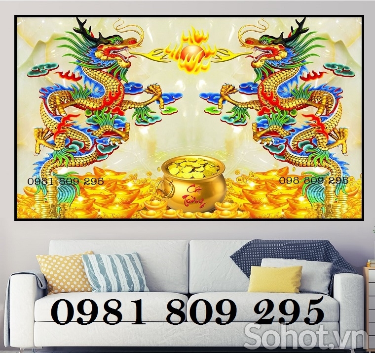 Tranh 3d rồng - gạch tranh - tranh gạch men