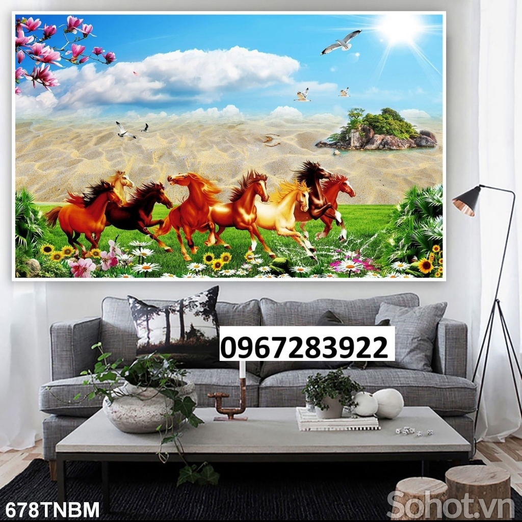 Tranh gạch bát mã phong thủy