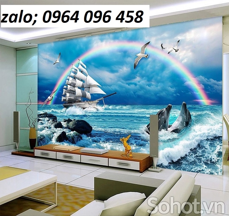 Tranh gạch thuyền buồm 3d - GCFV111