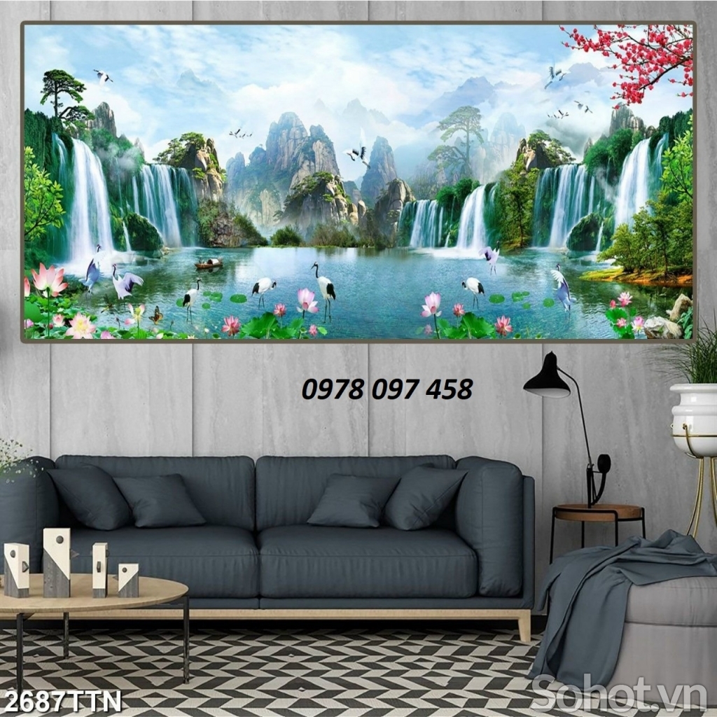 Gạch tranh 3D - phong cảnh thiên nhiên