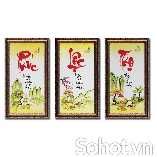 Tranh gạch phúc lộc thọ 3d - 644CVB