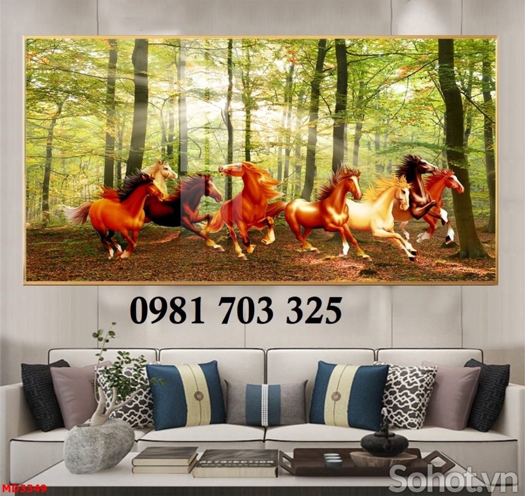 Tranh gạch phong thủy, tranh bát mã