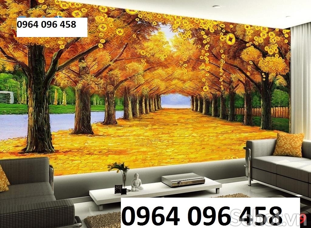 Tranh hoa cỏ thiên nhiên tranh gạch 3d - 933SN